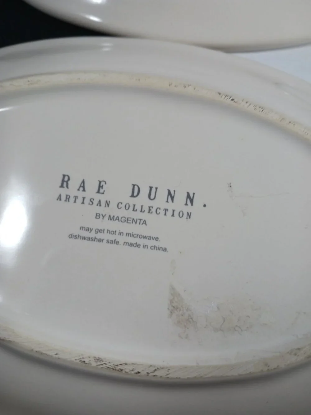 4pcs Rae Dunn AMOUR Script Heart Crown Oval Appetizer Snack Dessert